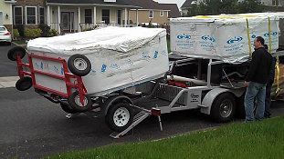 A new hot tub delivery in the south west New hot tub delivery