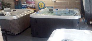 Come and see our range of hot tubs on display on the sunny south coast Hot tub display warehouse