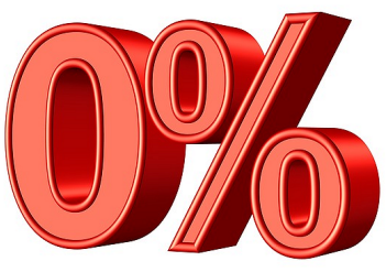 Zero percent (0%) finance